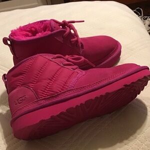 UGG Fuchsia Lace-Up Boots